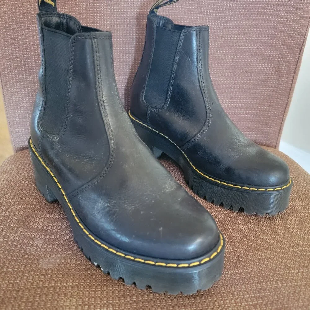 DR MARTENS Rometty Wyoming Leather Platform Chelsea Boots 37 / 6 - Picture 3 of 13